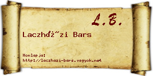 Laczházi Bars névjegykártya