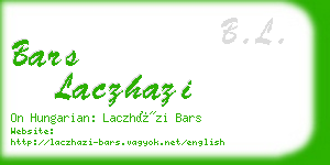 bars laczhazi business card